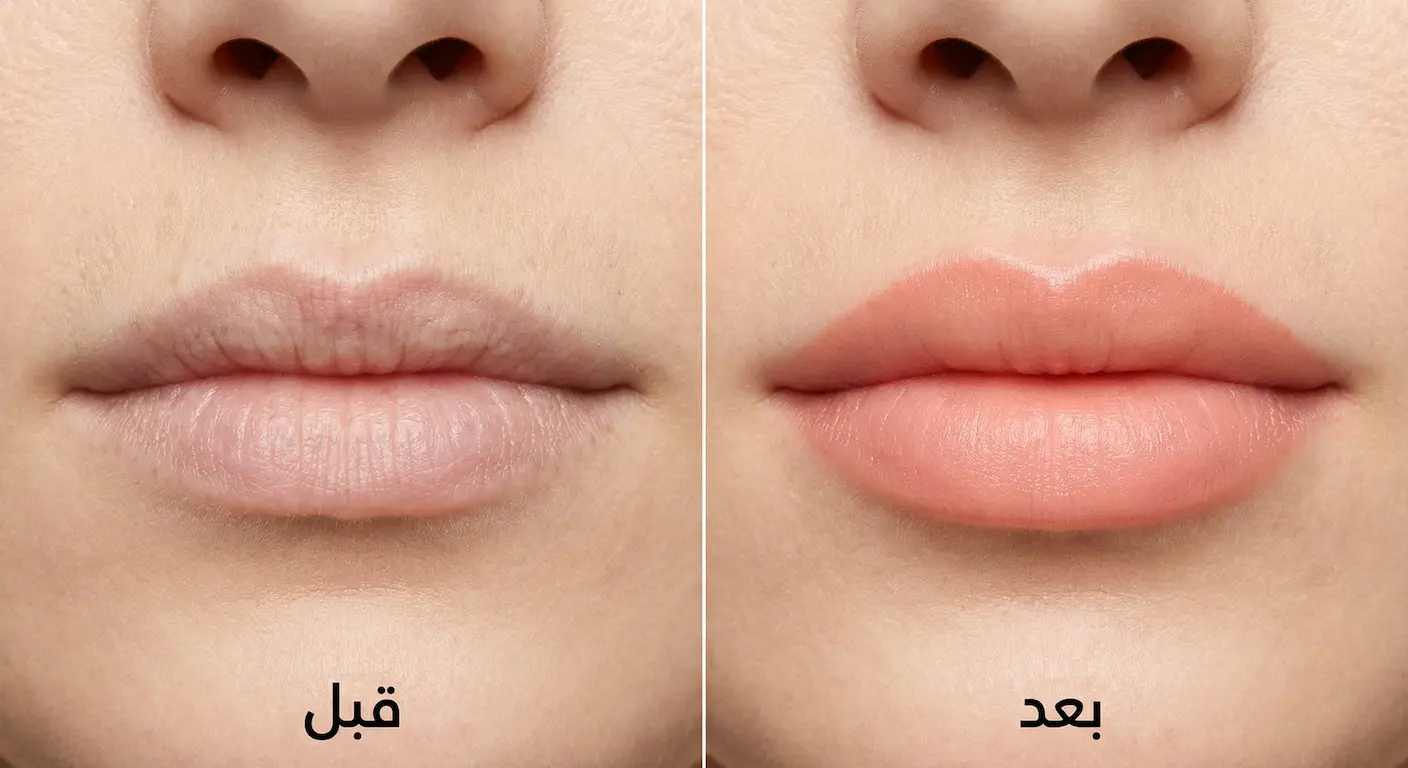 قبل و بعد شیدینگ لب در طلوع هستی مشهد